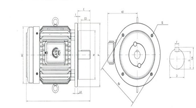 群策立式三相普通马达图纸